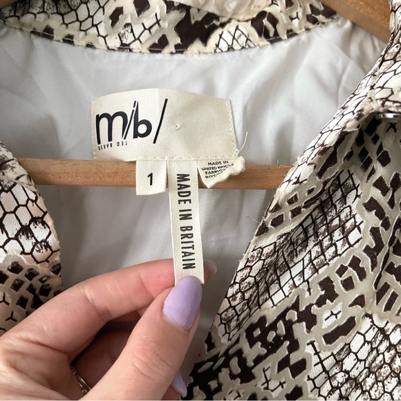 Avili MIB Ted Baker Short Leopard Print Dress Size 1 - Picture 3 of 12